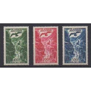 Buy these stamps of French Andorra of the year 1955 (Nb PA2/PA4).