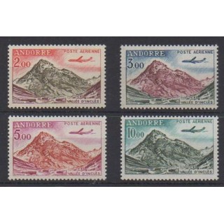 Acheter ces timbres d'Andorre français de l'année 1961 (No PA5/PA8).