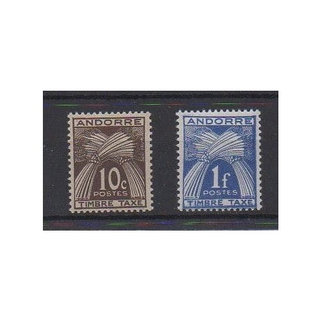 French Andorra - Postage due - 1946 - Nb T32/T33