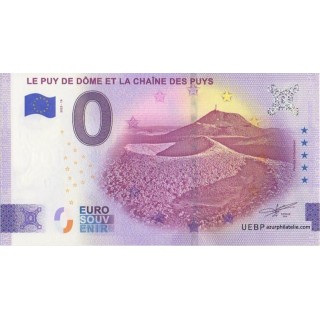 Euro banknote memory - 2025 - Le Puy de Dôme et la Chaine des Puys - (Puy-de-Dôme)