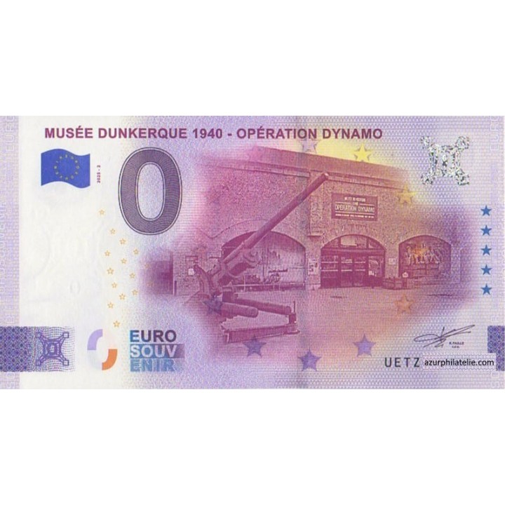 Billet souvenir touristique - 2025-2 - Musée Dunkerque 1940 - Opération Dynamo - (Nord)