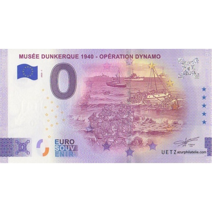 Billet souvenir touristique - 2025-1 - Musée Dunkerque 1940 - Opération Dynamo - (Nord)