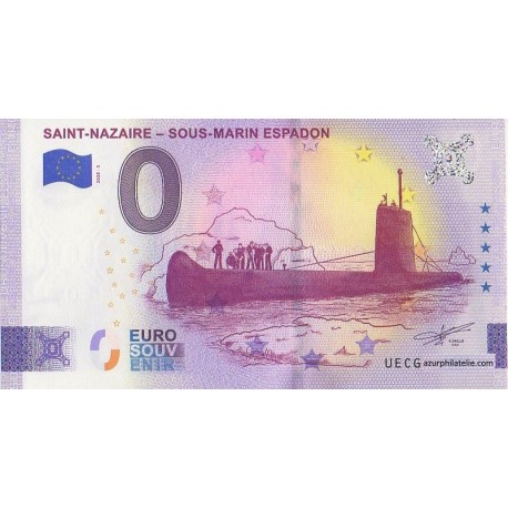 Euro banknote memory - 44 - Saint-Nazaire - Sous-marin Espadon - 2025-3