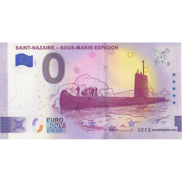 Euro banknote memory - 2025 - Saint-Nazaire - Sous-marin Espadon - (Loire-Atlantique)