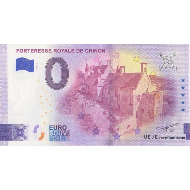 Billet souvenir touristique - 2025-2 - Forteresse royale de Chinon - (Indre-et-Loire )
