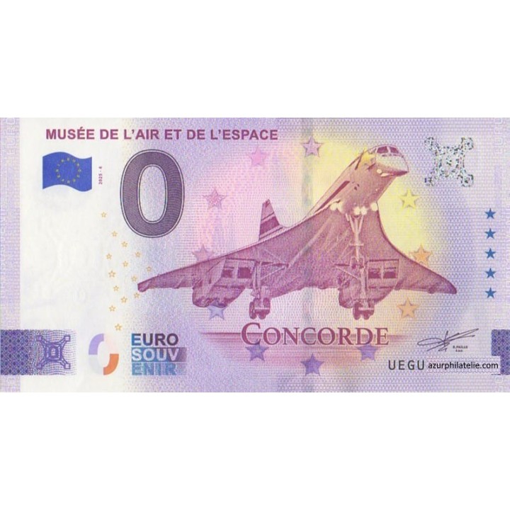 Billet souvenir touristique - 2025-4 - Musée de l'air et de l'espace - Le Concorde - (Seine-St-Denis)