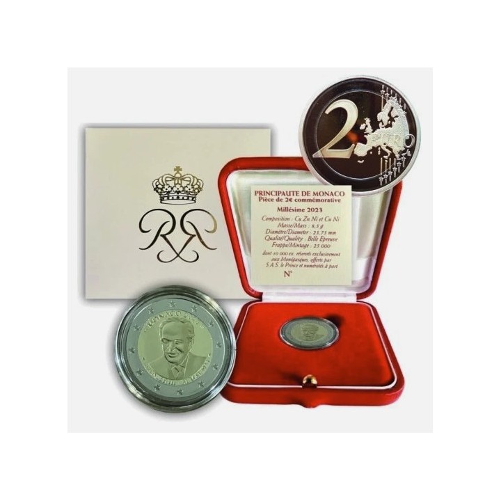 2 euro commémorative - Monaco - 2023 - The centenary of the birth of Prince Rainier III - Proof