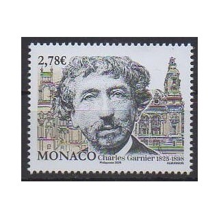 Acheter ce timbre de Monaco de l'année 2025 (Charles Garnier).
