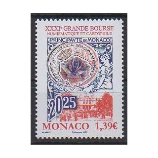 Buy this stamp of Monaco of the year 2025 (Bourse numismatique et cartophile).