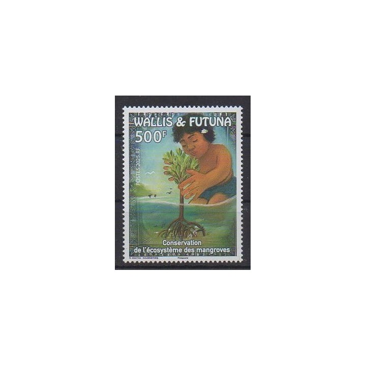 Buy this stamp of Wallis et Futuna of the year 2025 (Ecosystème des mangroves).