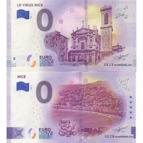 Billet souvenir - 06 - Vieux Nice et Nice - 2018-1 et 2025-1 - - Mêmes numéros