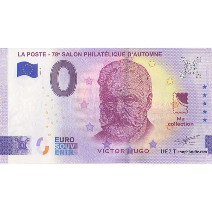 Billet souvenir touristique - 2025-9 - La Poste - 78ème salon philatelique d'automne - Victor Hugo - (Paris)