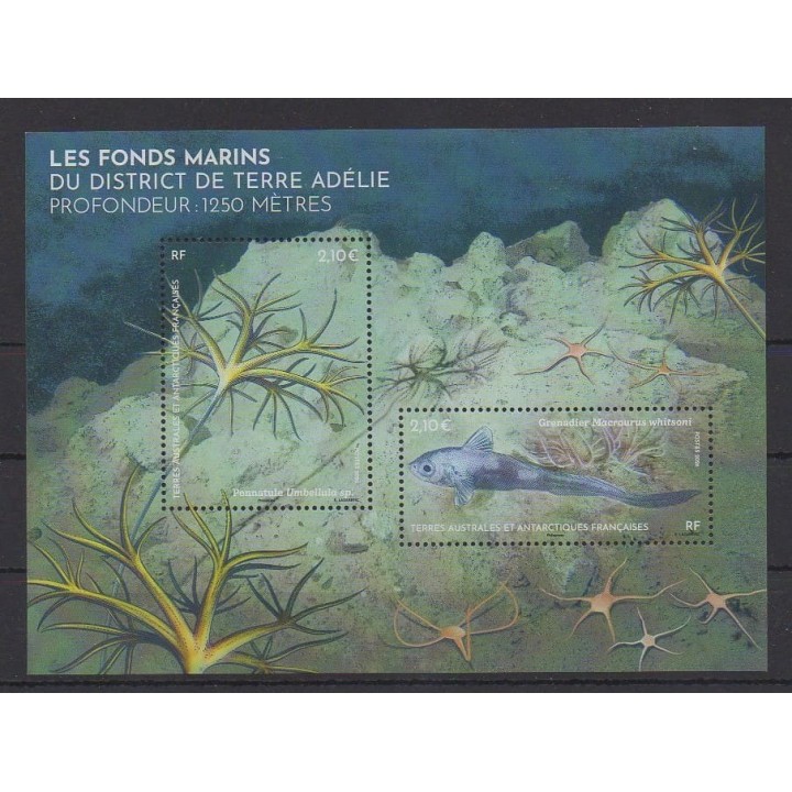 Acheter ce feuillet des Terres Australes et Antarctiques Françaises de l'année 2026 (Les fonds marins).
