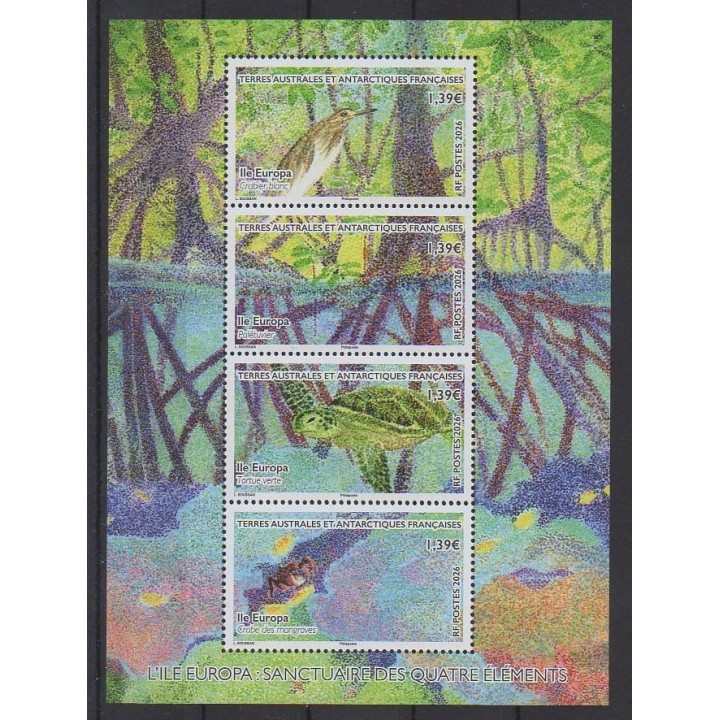Buy this souvenir sheet  of FSAL of the year 2026 (L'île Europa).