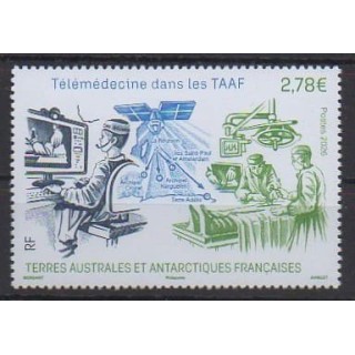 Acheter ce timbre des Terres Australes et Antarctiques Françaises de l'année 2026 (La télémédecine).