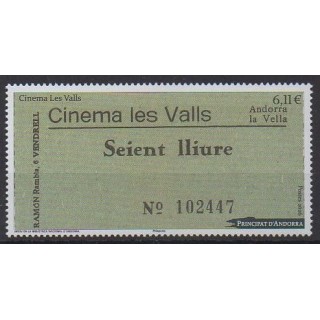 Acheter ce timbre d'Andorre français de l'année 2026 (Cinema les Valls).