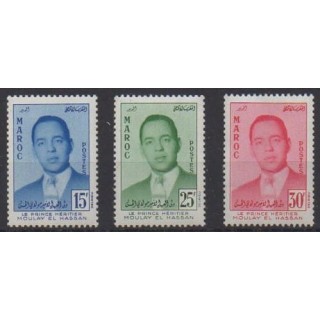 Buy this set of stamps of Morocco of the year 1957 (Nb 377/379).