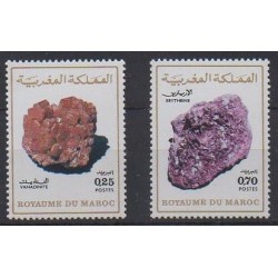 Maroc - 1974 - No 698/699 - Minéraux - Pierres précieuses