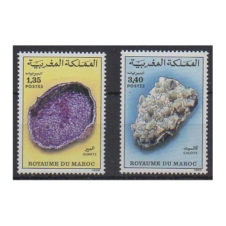 Maroc - 1992 - No 1120/1121 - Minéraux - Pierres précieuses