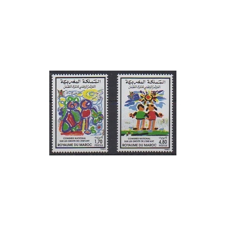 Acheter cette série de timbres du Maroc de l'année 1994 (No 1158/1159).