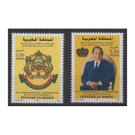 Morocco - 1996 - Nb 1189/1190 - Royalty - Various Historics Themes