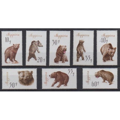 Albanie - 1965 - No 834/841 - Mammifères - Neufs avec charnière