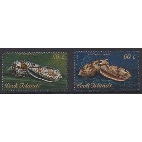 Cook (Iles ) - 1974 - No 391/392 - Vie marine