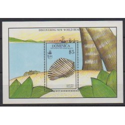 Dominique - 1990 - Nb BF166 - Sea life - Christophe Colomb - Mint hinged