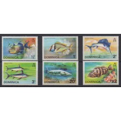 Dominique - 1975 - Nb 414/419 - Sea life