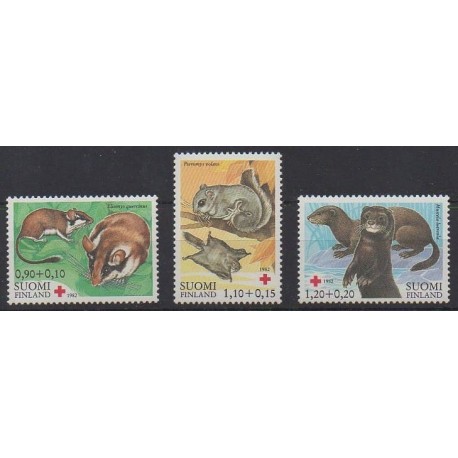 Finland - 1982 - Nb 877/879 - Mamals - Health or Red cross