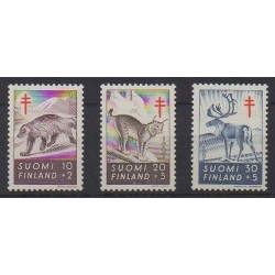 Finlande - 1957 - No 458/460 - Mammifères - Santé ou Croix-Rouge