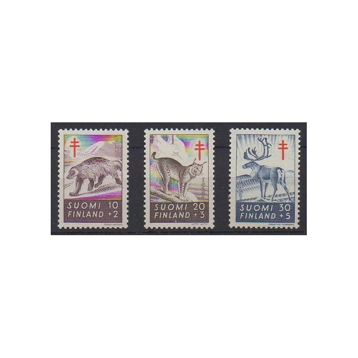 Acheter cette série de timbres de Finlande de l'année 1957 (No 458/460).
