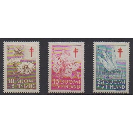 Finland - 1954 - Nb 417/419 - Insects - Health or Red cross