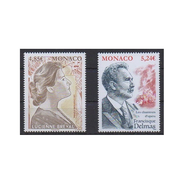 Acheter ce timbre de Monaco de l'année 2026 (Lucienne Bréval - Francisque Delmas).