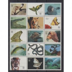 United States - 1996 - Nb 2548/2562 - Animals - Endangered species - WWF