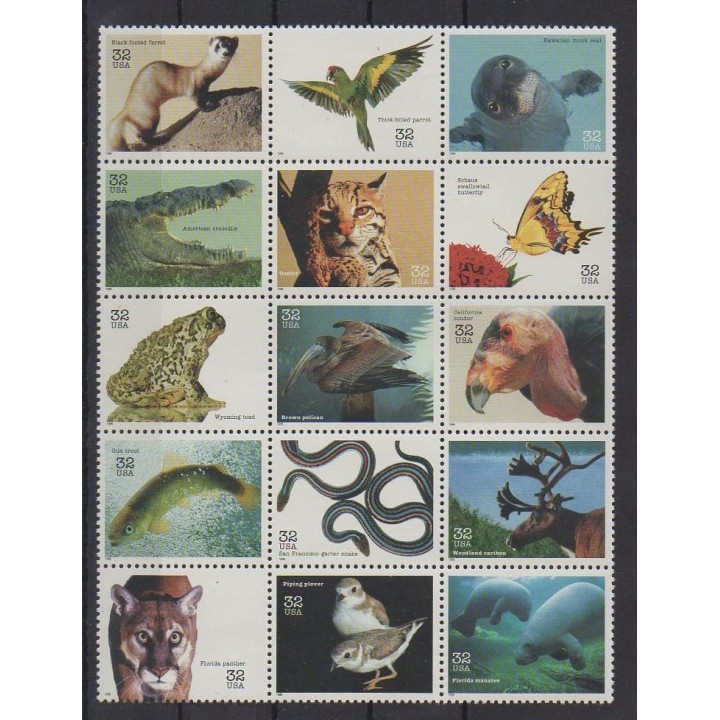Acheter cette série de timbres des États-Unis de l'année 1996 (No 2548/2562).