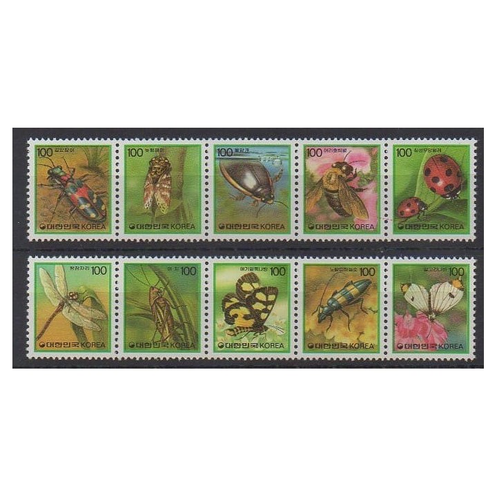 Acheter cette série de timbres de Corée du Sud de l'année 1991 (No 1504/1513).