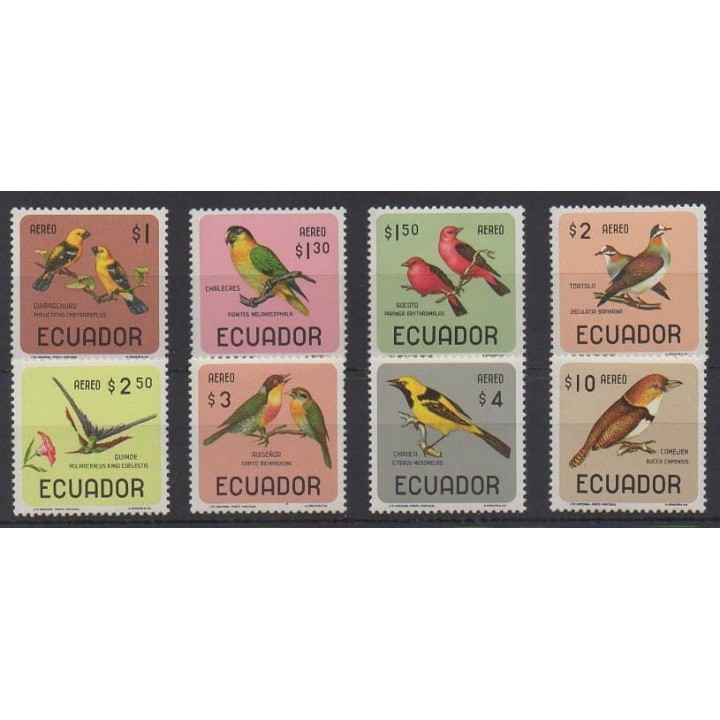 Acheter ces timbres d'Équateur de l'année 1966 (No PA442/PA449).