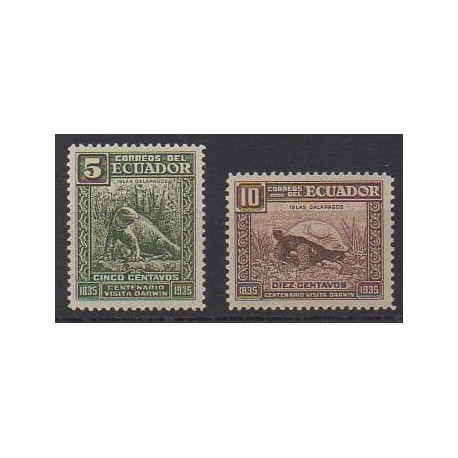 Équateur - 1936 - No 333/334 - Animaux - Neufs avec charnière