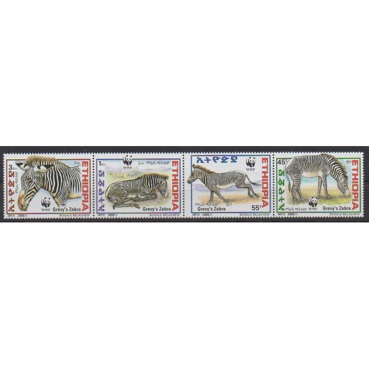 Buy this set of stamps of Ethiopia of the year 2001 (Nb 1532A/1532D).