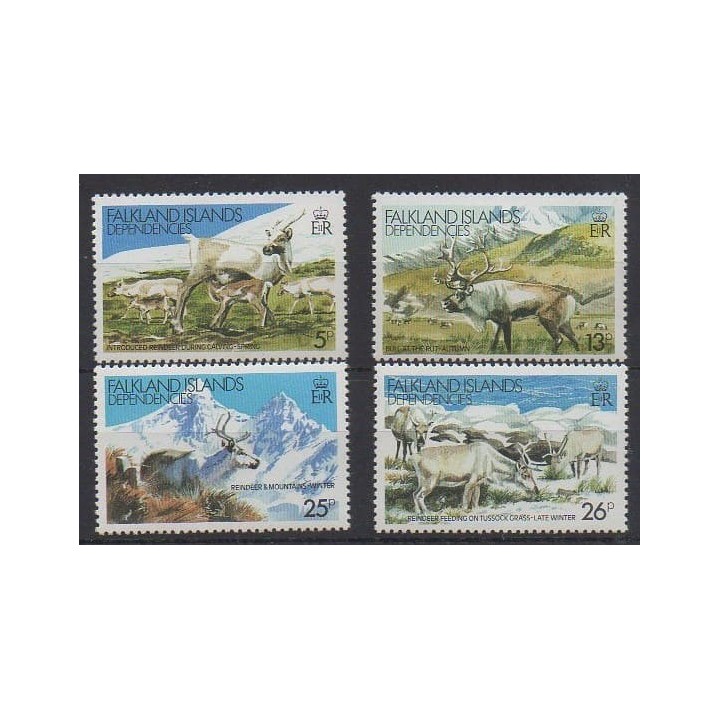 Acheter cette série de timbres de Géorgie du Sud de l'année 1981 (No 101/104).