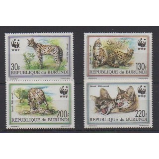 Acheter cette série de timbres du Burundi de l'année 1992 (No 968/971).