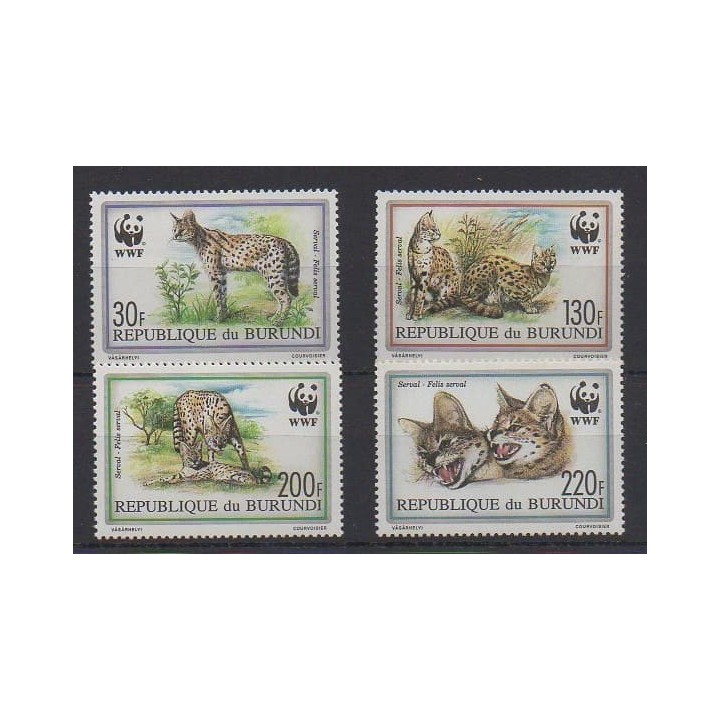 Acheter cette série de timbres du Burundi de l'année 1992 (No 968/971).