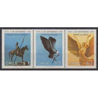 Buy this set of stamps of Chile of the year 1976 (Nb 472/474).