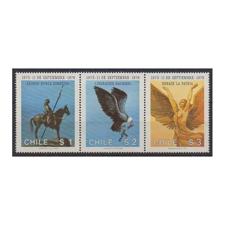 Buy this set of stamps of Chile of the year 1976 (Nb 472/474).