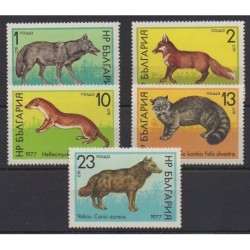 Bulgaria - 1977 - Nb 2306/2310 - Mamals - Mint hinged