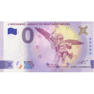 Billet souvenir touristique - 2026-2 - Abbaye du Mont-Saint-Michel - L'Archange  - (Manche)