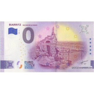 Billet souvenir touristique - 2026-16 - Biarritz - Rocher de la Vierge - (Pyrénées-Atlantiques)