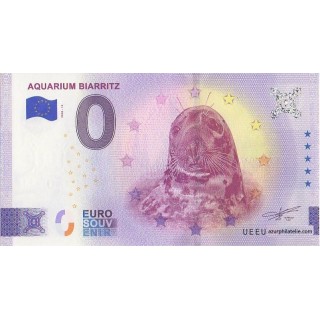 Billet souvenir touristique - 2026-14 - Aquarium de Biarritz - L'otarie - (Pyrénées-Atlantiques)