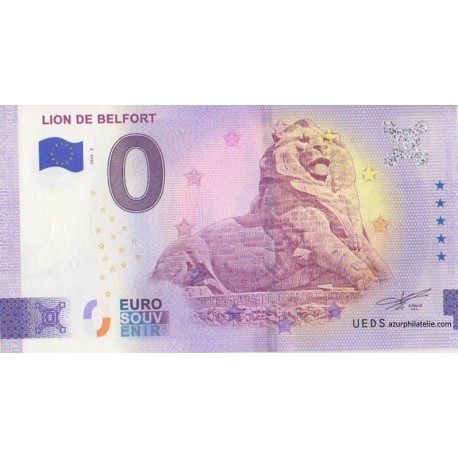 Euro banknote memory - 90 - Lion de Belfort - 2025-2